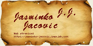 Jasminko Jačović vizit kartica